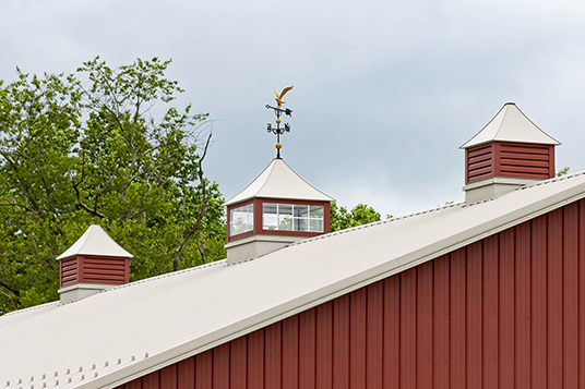 Innovative roof feature on a custom pole barn