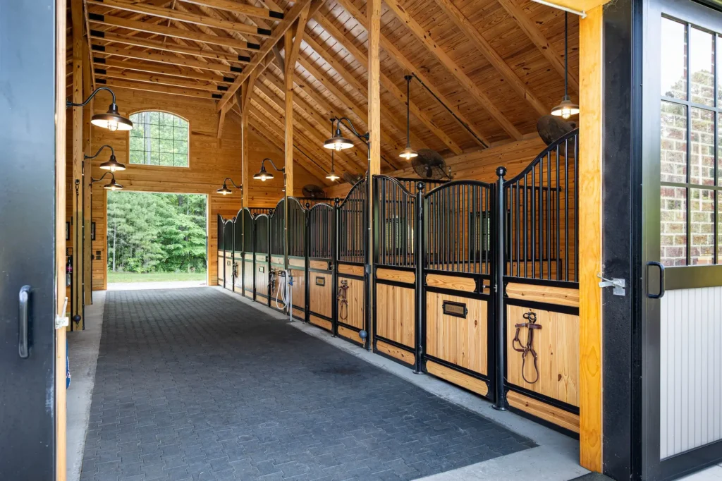 Luxury Horse Barn Interior and Stall Design