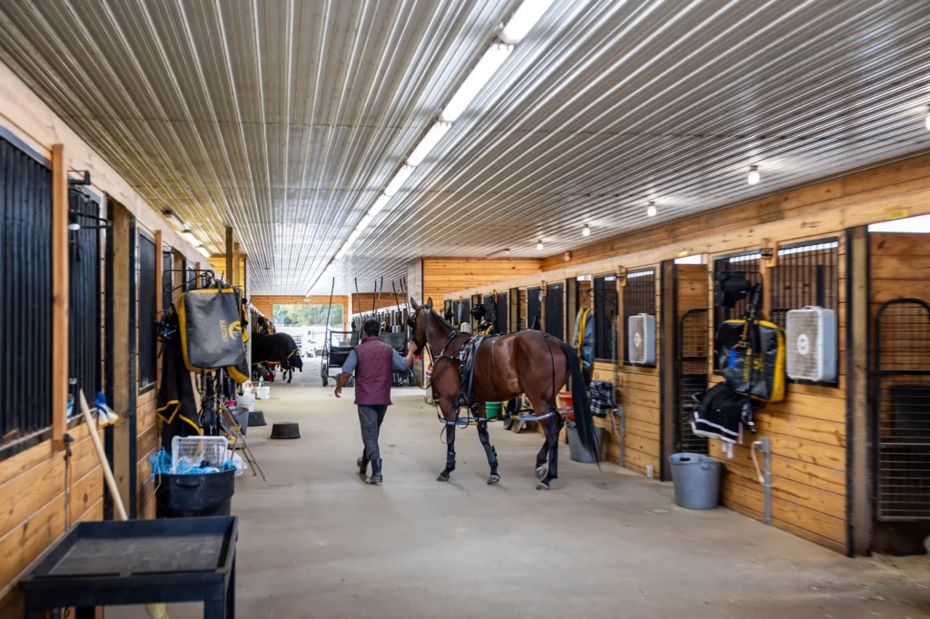 Harness Horse Training and Preparation Area