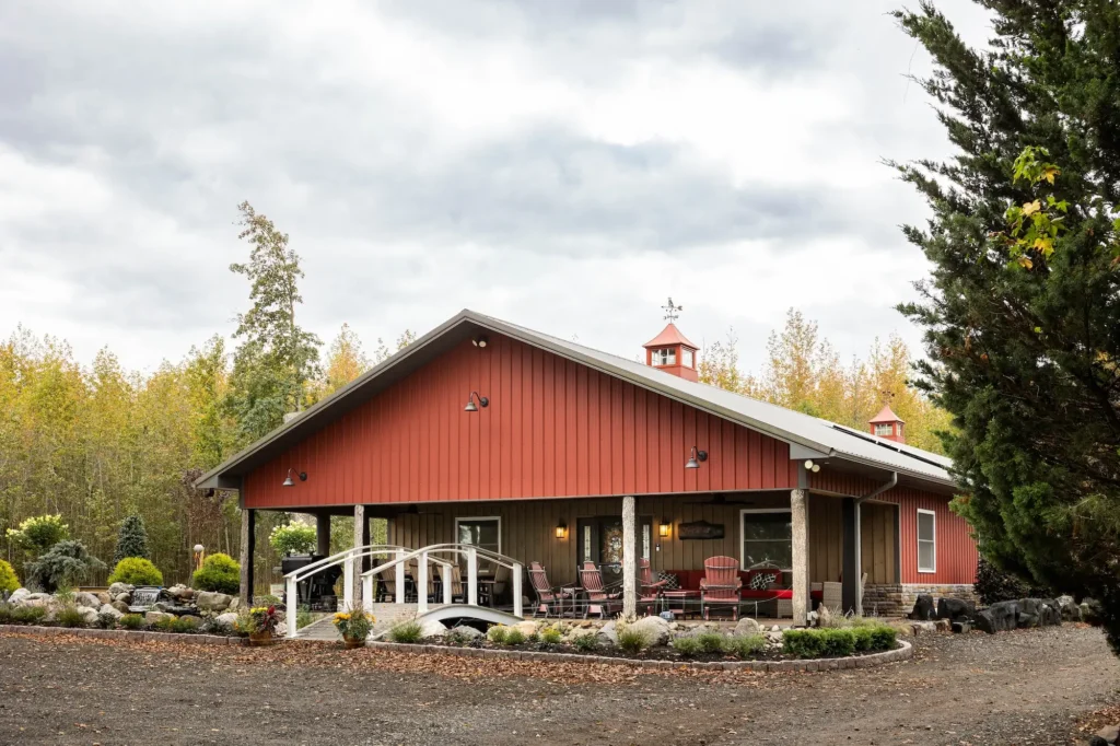 Covered Patio and Landscaping Exterior View